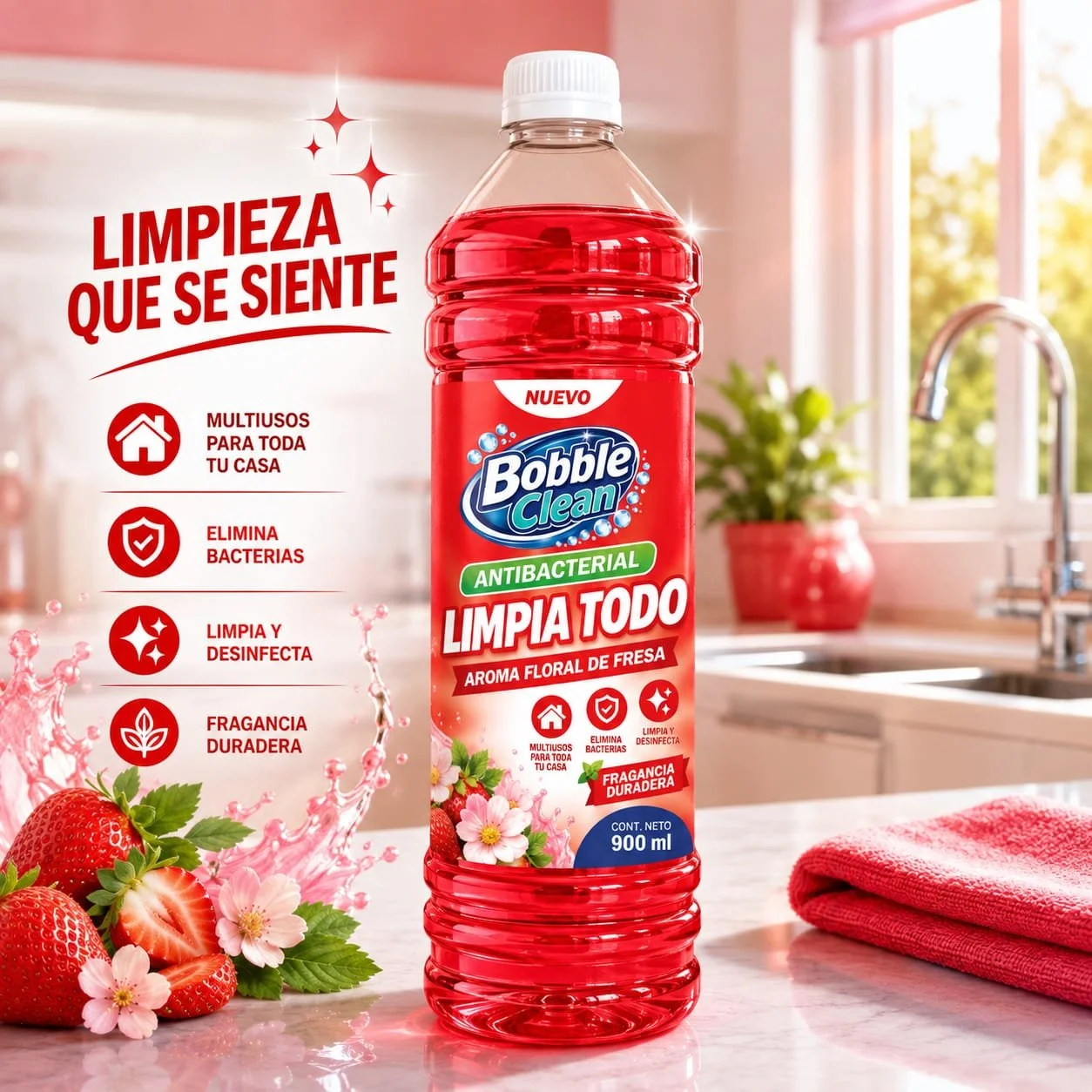 LIMPIA TODO BOBBLE- 900 ML FRESA