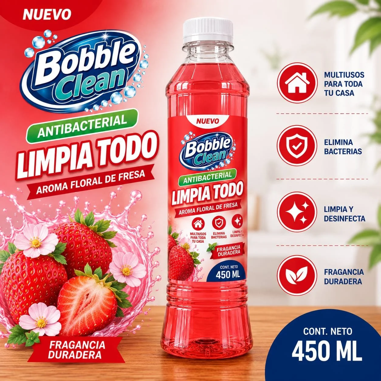 LIMPIA TODO BOOBLE - 450 ML FRESA