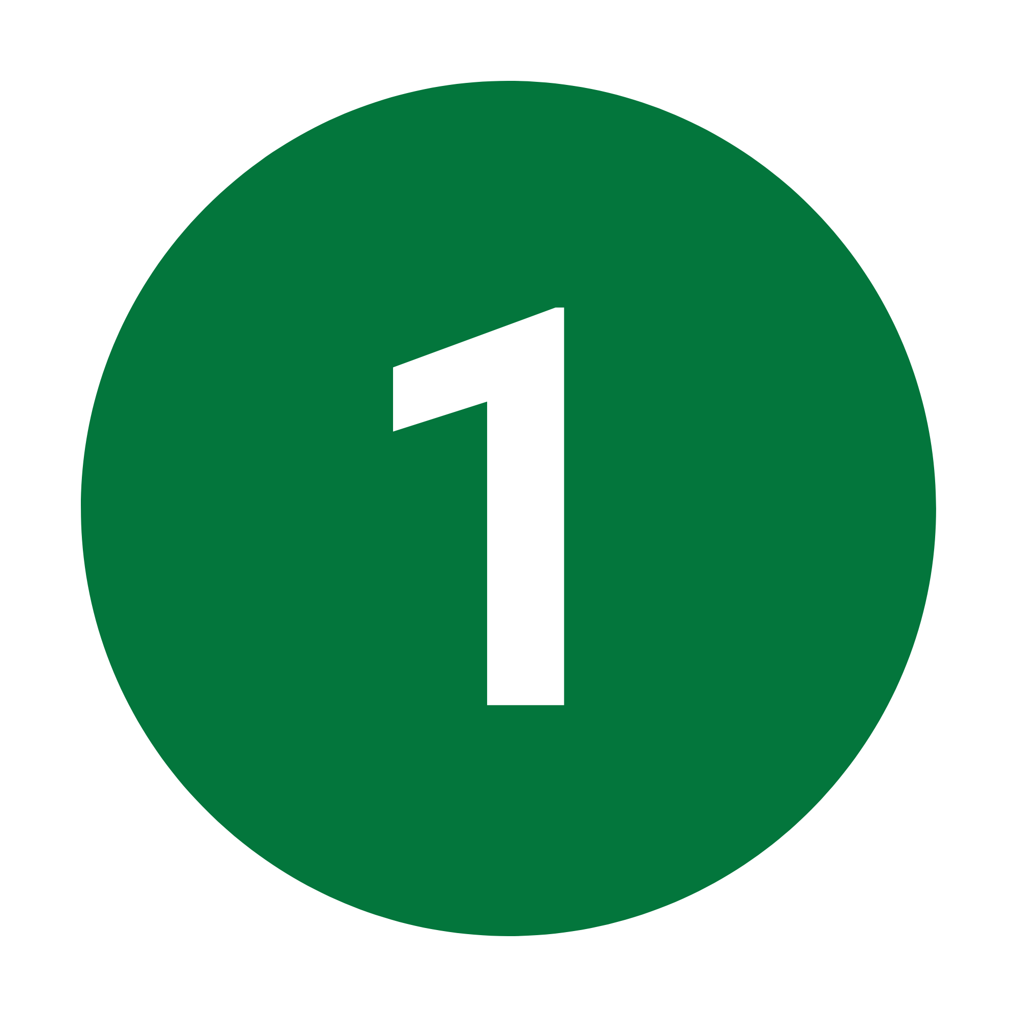 Green circle with a large white one in the centre.