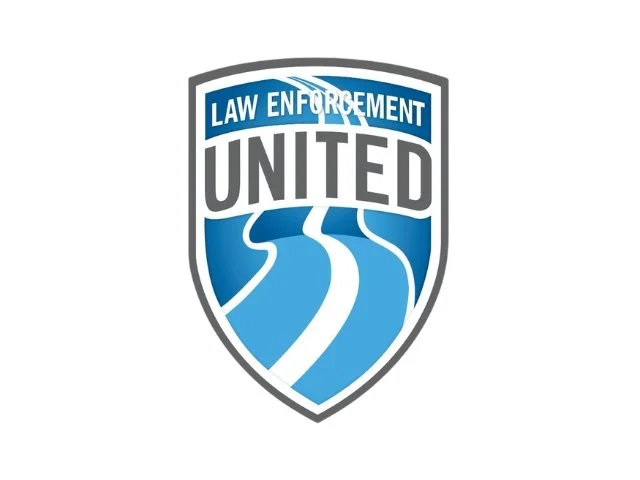 Law Enforcement United logo with a shield and a road illustration.