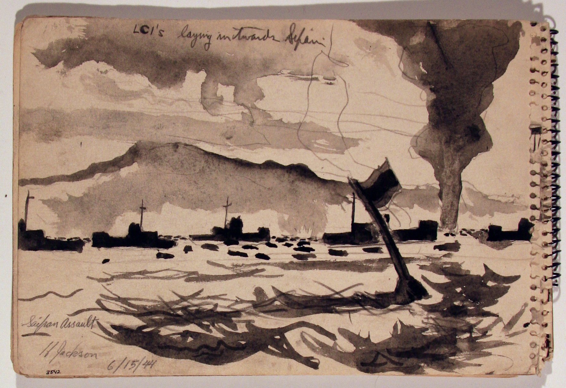 Harry Jackson works to the Marine Corps Museum