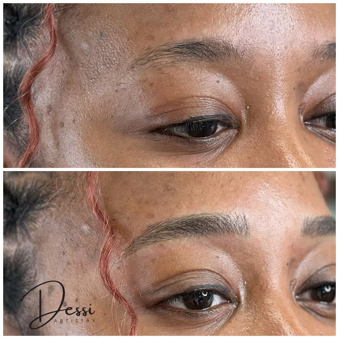 Subtle yet powerful &mdash; Fade Microblading enhances the brows with soft, natural strokes that blend seamlessly into your skin. The result? Fuller, more defined brows without looking overdone. 💫 #FadeBrows #Microblading #NaturalBeauty #DessiArtist