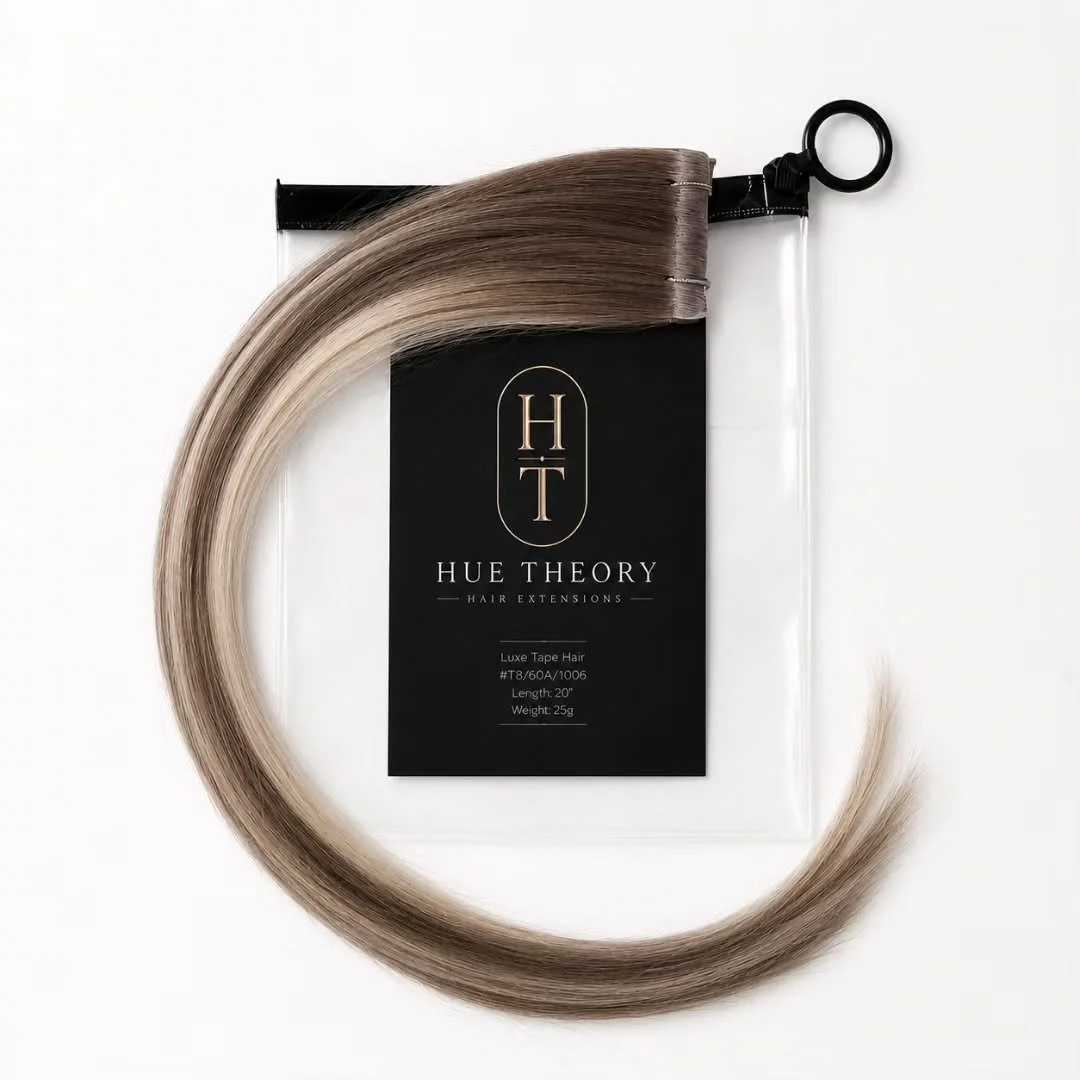 &bull; Hue Theory Luxe Injected Tape Hair Extensions &bull;
The perfect blend of luxury, comfort, and effortless beauty. Our ultra-discreet injected tapes creates seamless, undetectable integration for effortless volume, length, and movement. Beautif
