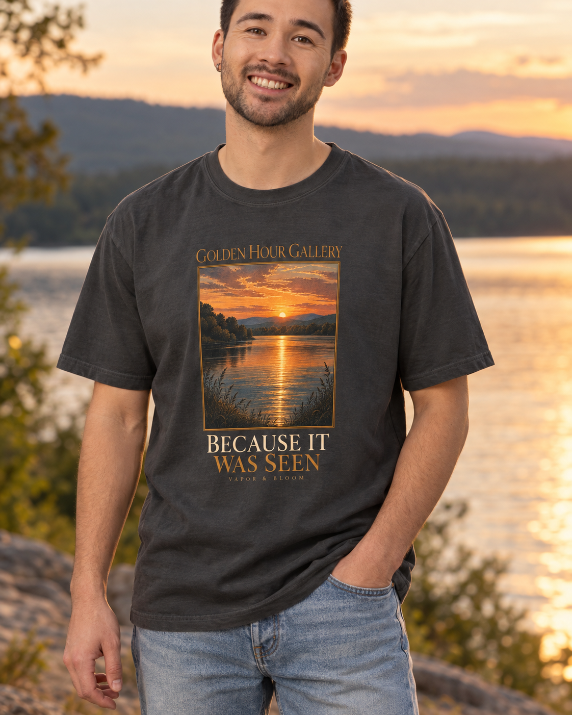 Golden Hour Lakeside Shirt Portrait-2.png
