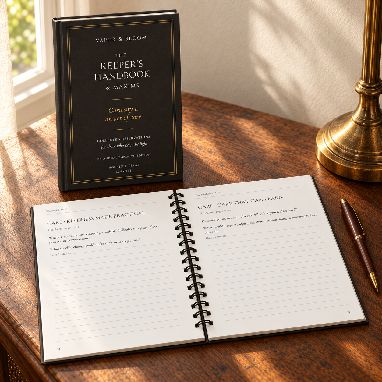 The Keeper’s Handbook & Writing Companion Set | Vapor & Bloom