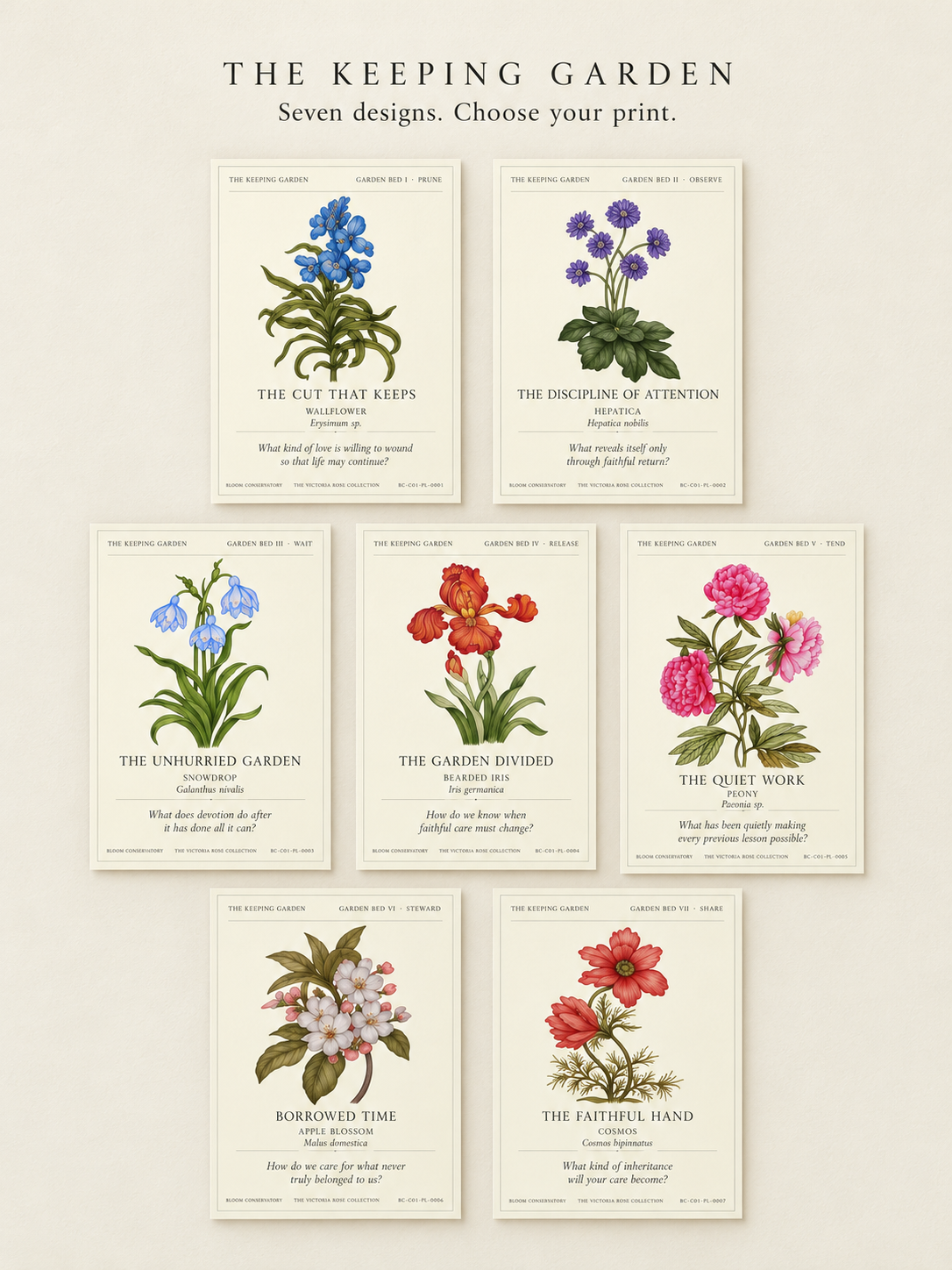The Keeping Garden · Individual Botanical Print