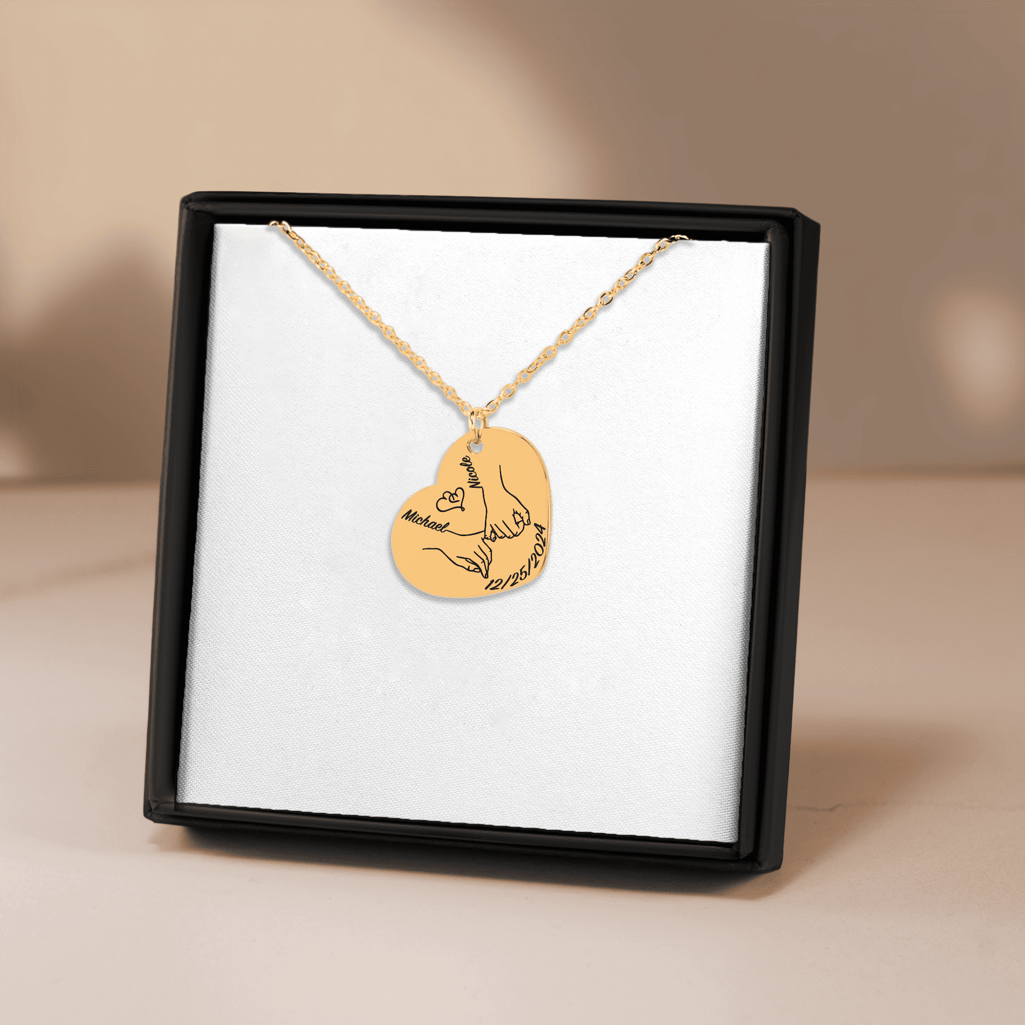 Our first christmas together Heart Necklace