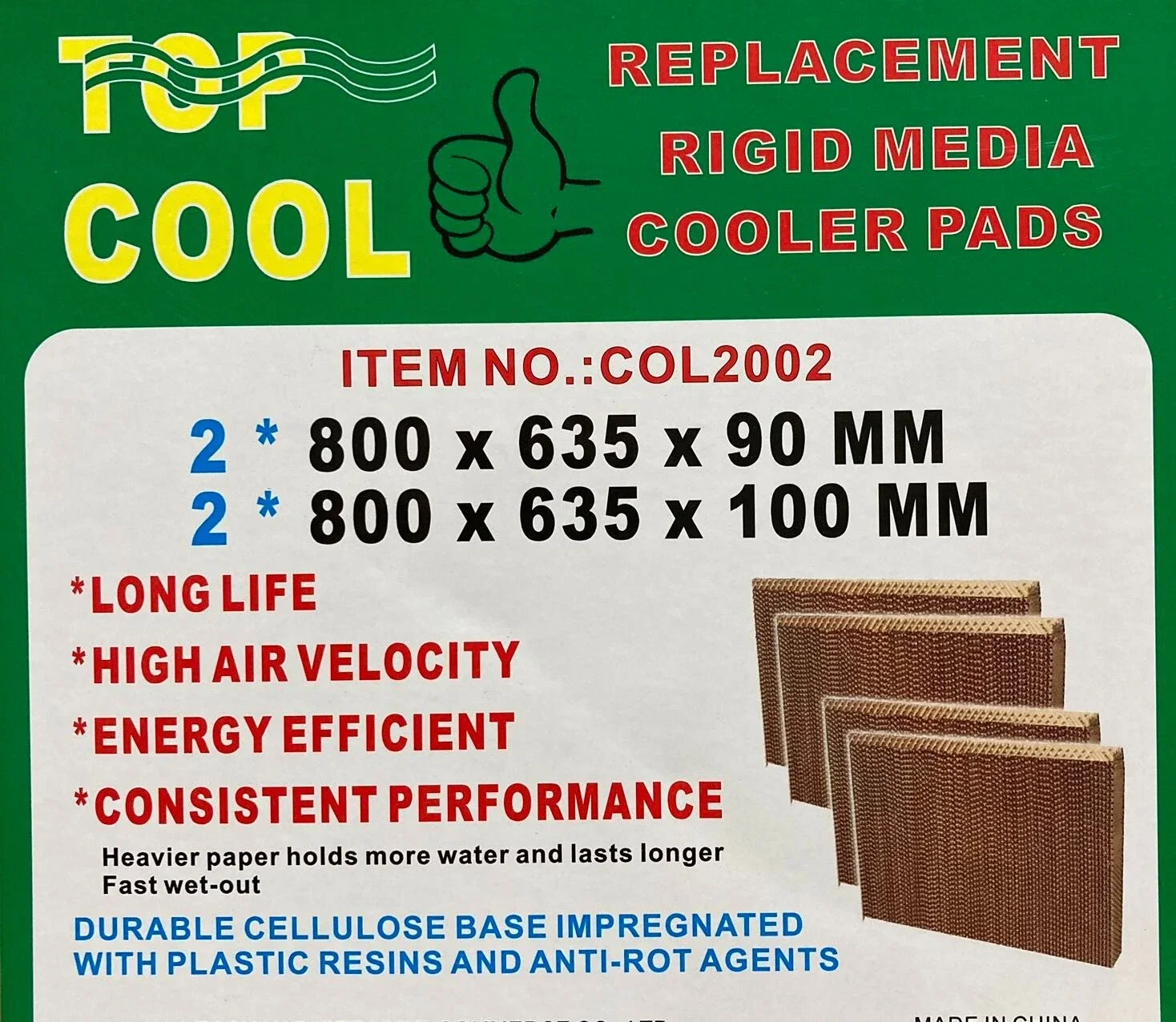 Evaporative Cooler Cooling Pad - Pack of 4 For Breezair EXH210 ES210