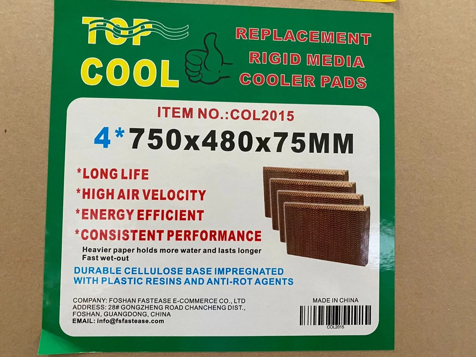 Evaporative Cooler Cooling Pad- Pack of 4 For Brivis Model AD11 AD21 AD31