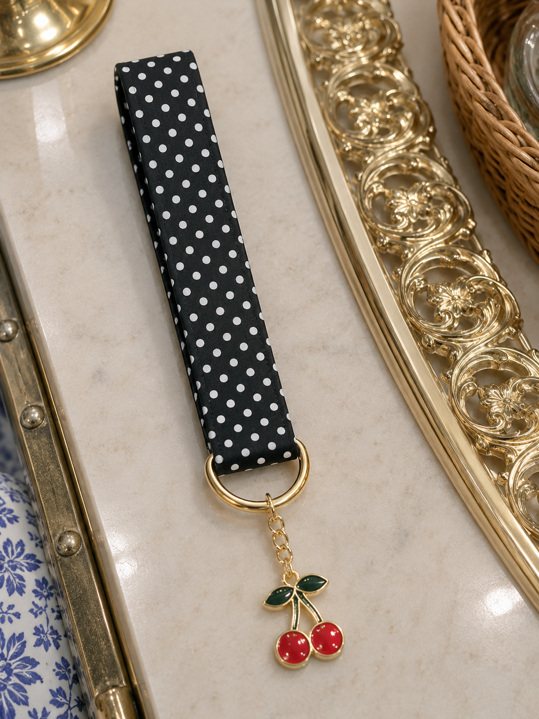 Polka Dot Keychain