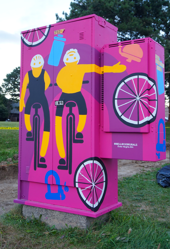 RideAware • Client: Bell Box Murals Project
• Location: 3855 Chesswood Drive. North York, ON • August 2023