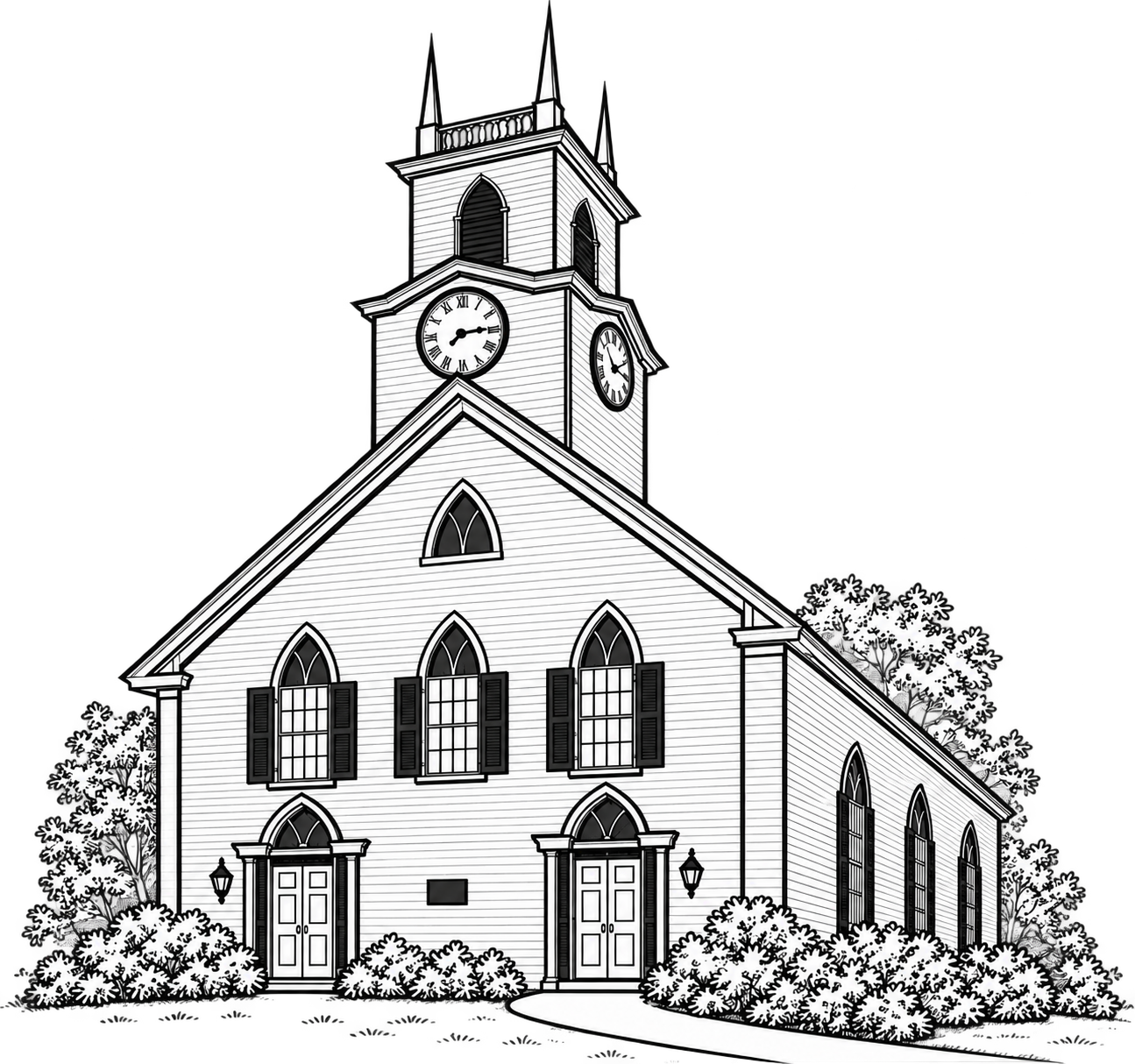 Architectural rendering of the proposed restored Frost Center in Thetford Center, Vermont