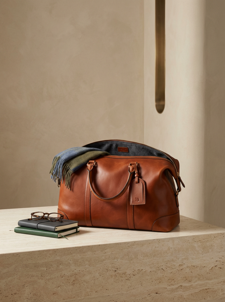 Leather Weekender