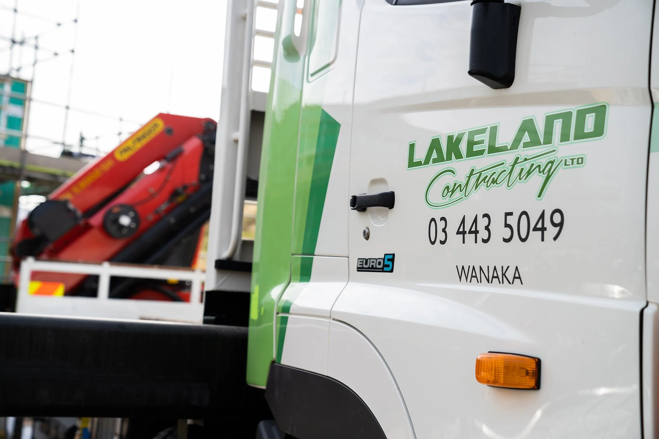Lakeland Contracting hiab truck - Wanaka construction services