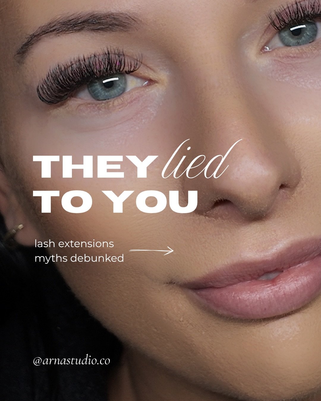Don&rsquo;t believe everything you hear about lash extensions 👀✨ Which myth surprised you the most?

#LashExtensions #LashMyths #LashArtist #LashCare #arnastudios