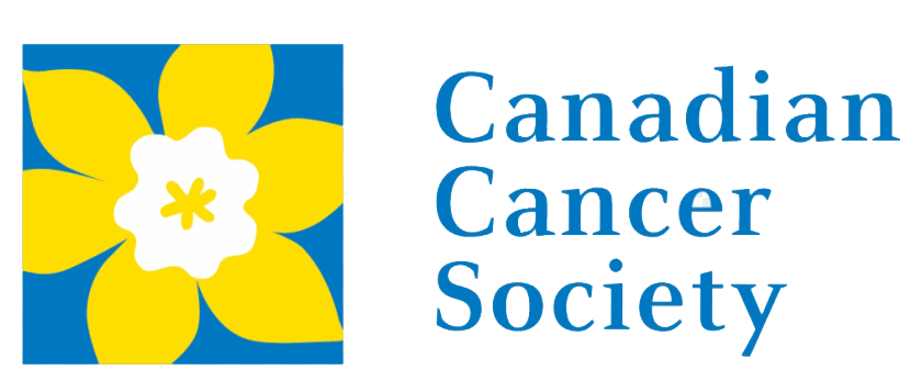 Logo of the Canadian Cancer Society with a yellow daffodil on a blue background and the text 'Canadian Cancer Society' in blue.