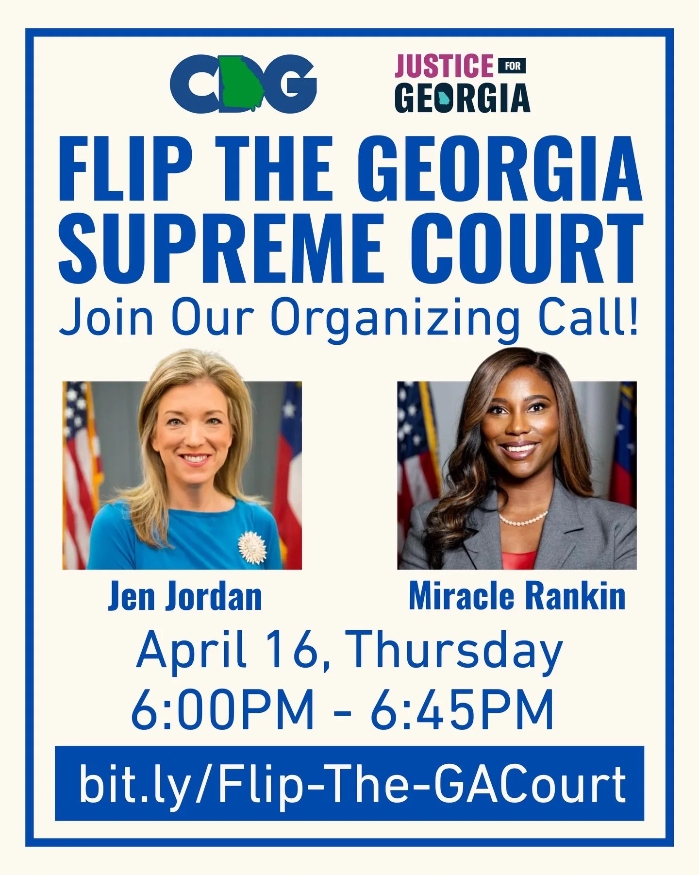 Join us to learn what&rsquo;s at stake in Georgia&rsquo;s Supreme Court races and why this election matters for our rights and democracy. Hear from organizers and leaders, and find out how you can take action to help elect two pro-rights candidates, 
