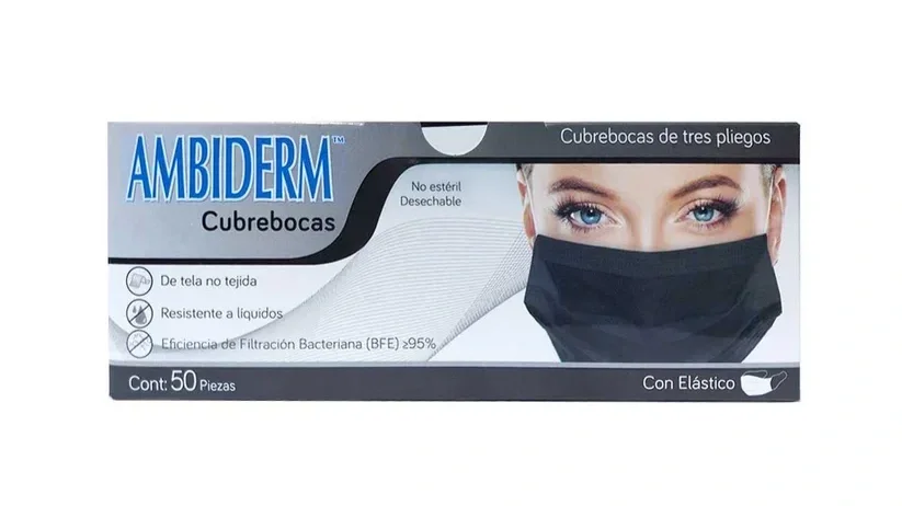 CUBREBOCAS ADULTO PLISADO NEGRO