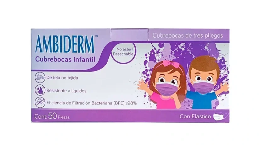 CUBREBOCAS INFANTIL VIOLETA