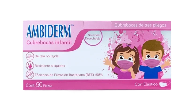 CUBREBOCAS INFANTIL ROSA