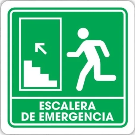 Señalamiento Escalera de Emergencia Izquierda