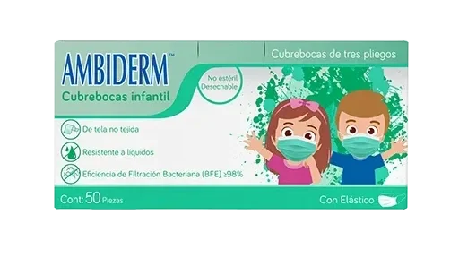 CUBREBOCAS INFANTIL VERDE