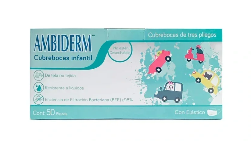 CUBREBOCAS INFANTIL VERDE CON CARRITOS