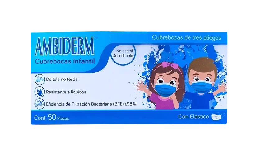 CUBREBOCAS INFANTIL AZUL