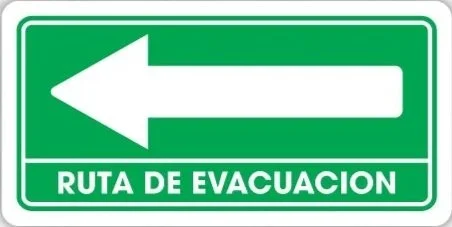 Señalamiento Ruta de Evacuación Izquierda