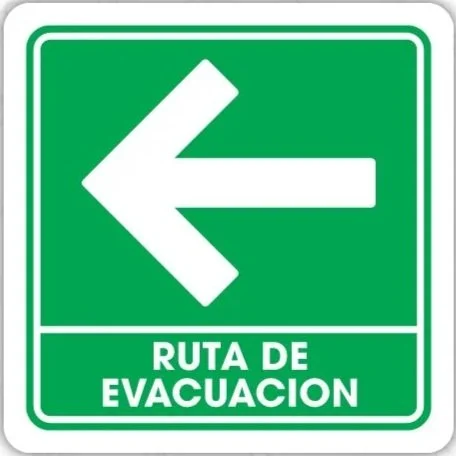 Señalamiento Ruta de Evacuación Izquierda