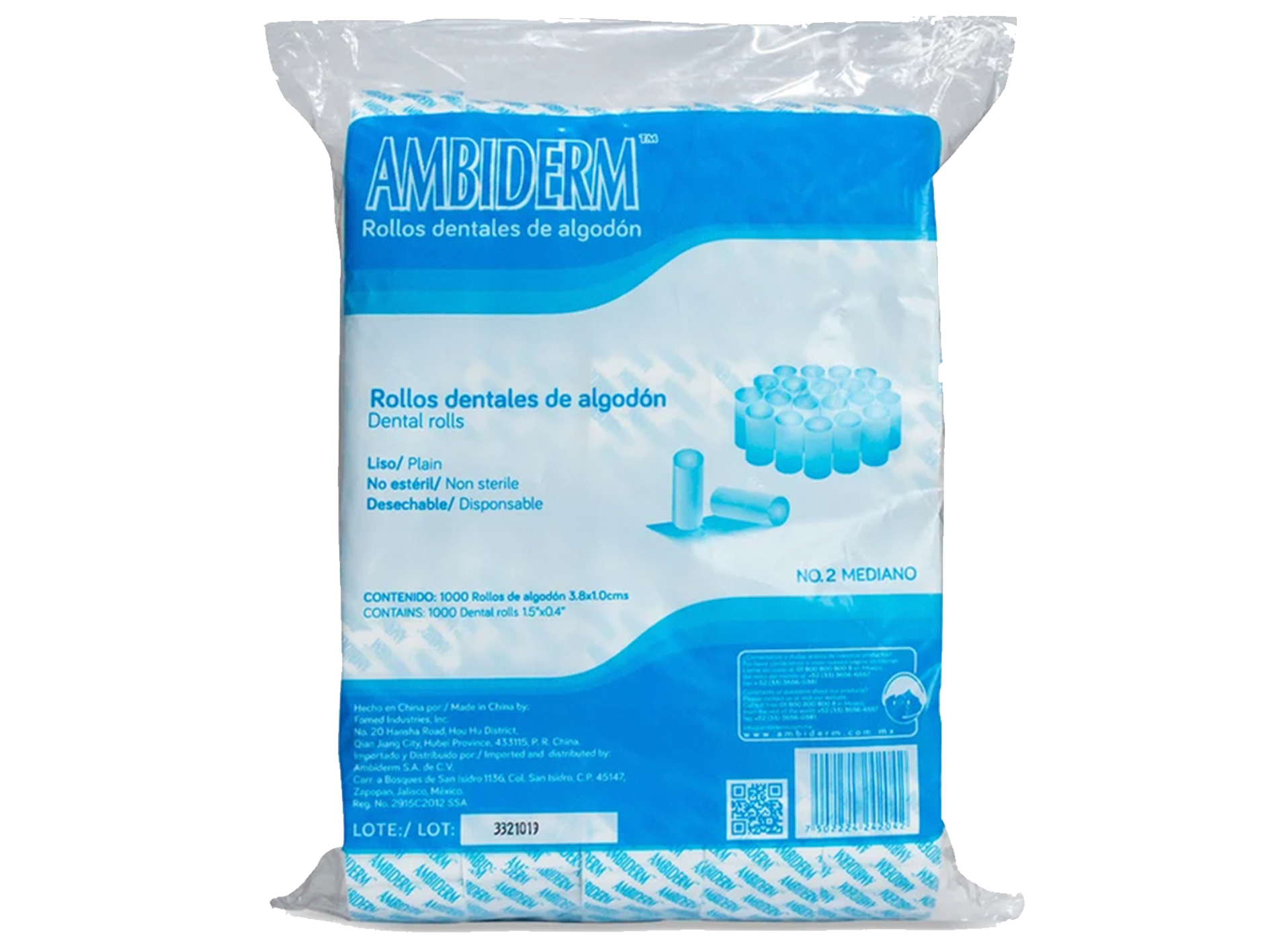 ROLLO DE ALGODÓN DENTAL LISO