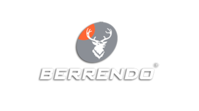 Logotipo de la marca Berrendo, que incluye un ciervo estilizado en un círculo y el nombre en letras blancas.