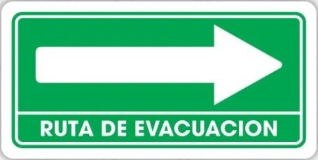 Señalamiento Ruta de Evacuación Derecha