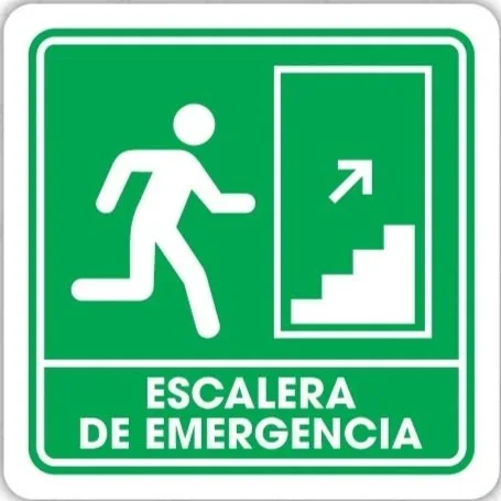 Señalamiento Escalera de Emergencia Derecha