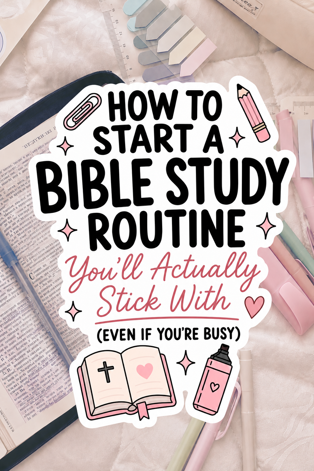 How to Start a Bible Study Routine💞 You'll Actually Stick With 📌(Even If You're Busy)