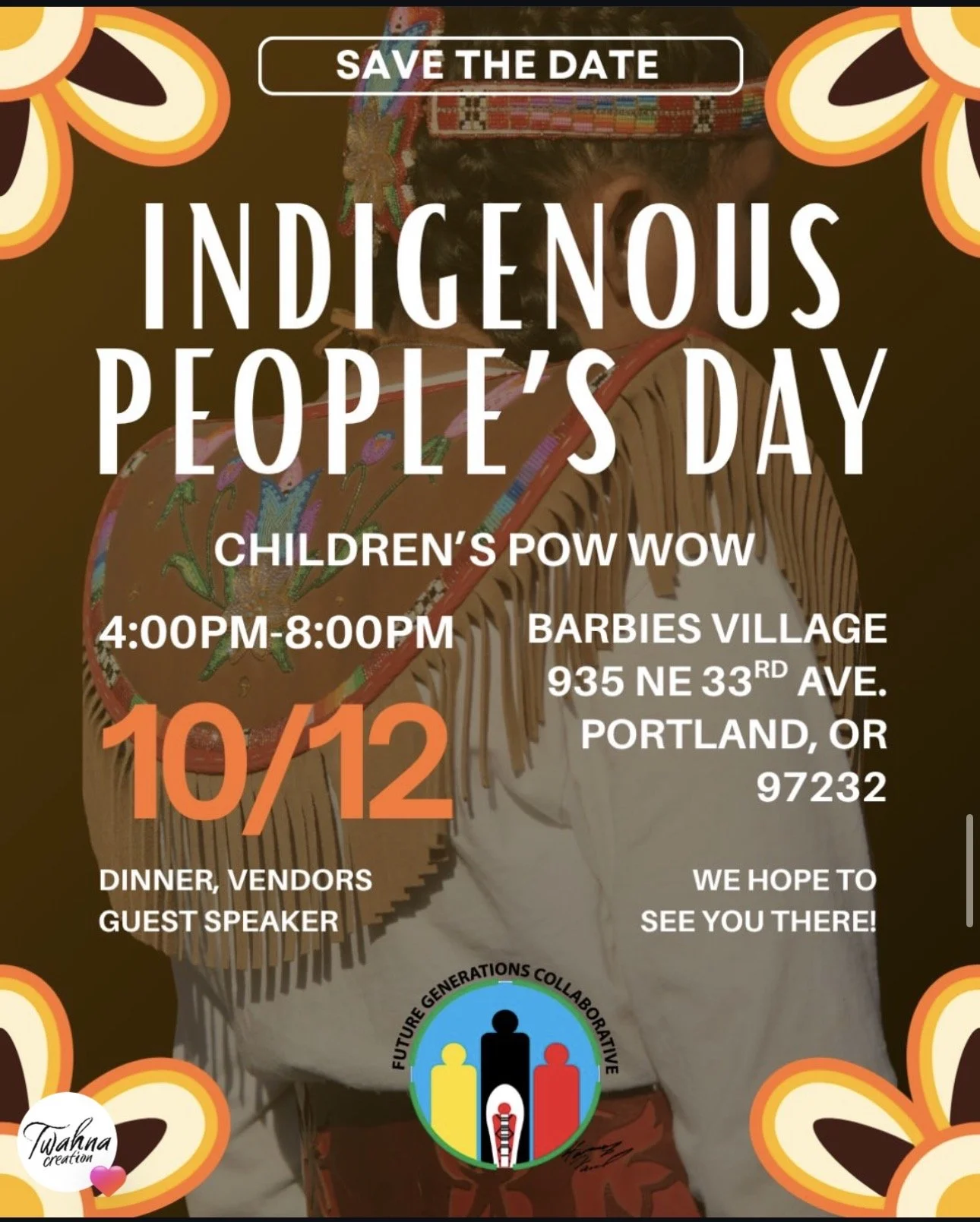 Indigenous People’s Day Childrens powwow at BArbie’s Village