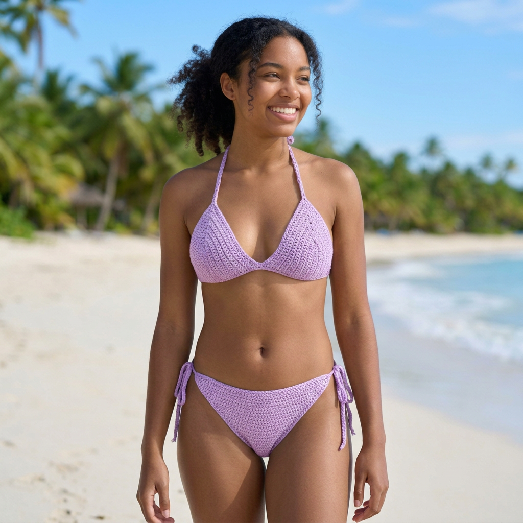 Firefly_Gemini Flash_CREATE A solid lilac CROCHET bikini top and bottom WITH no BORDER on a lightskin woma 823398.png