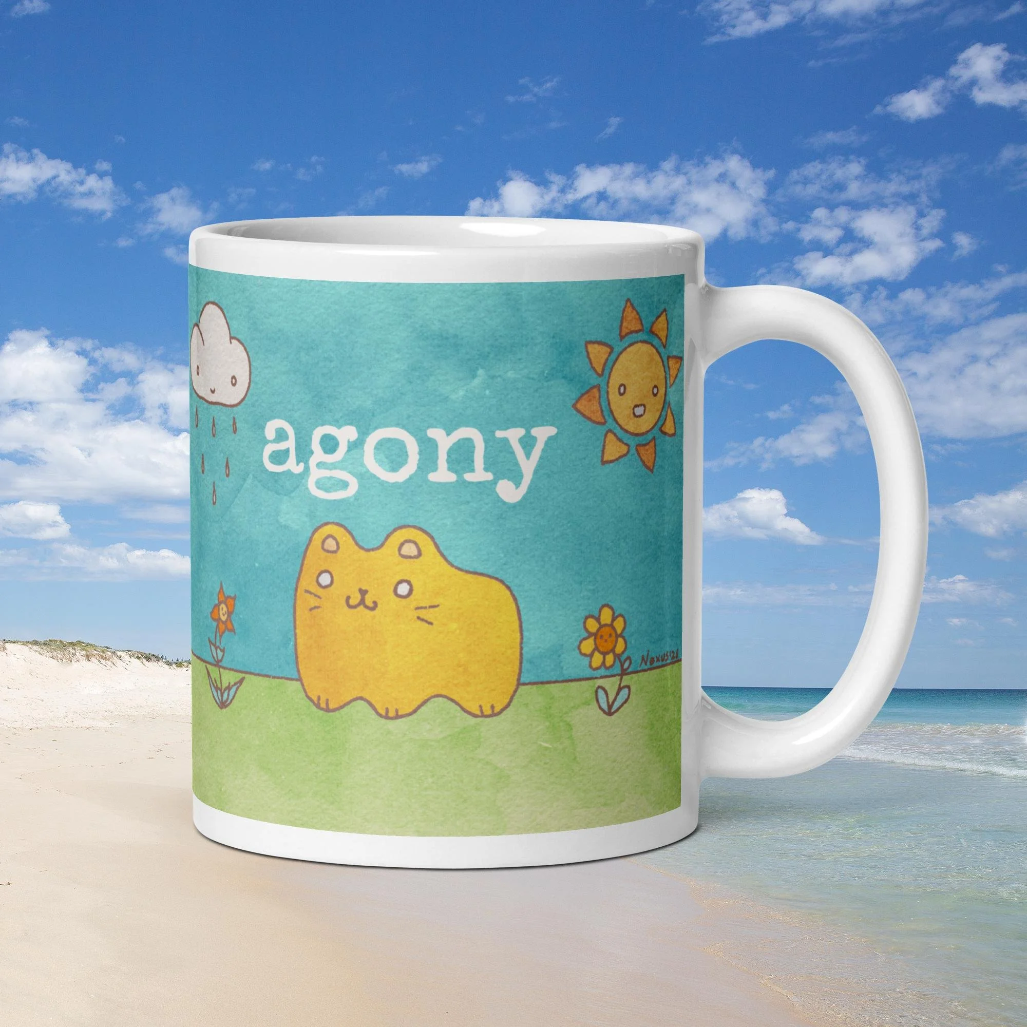 agony - White Glossy Mug