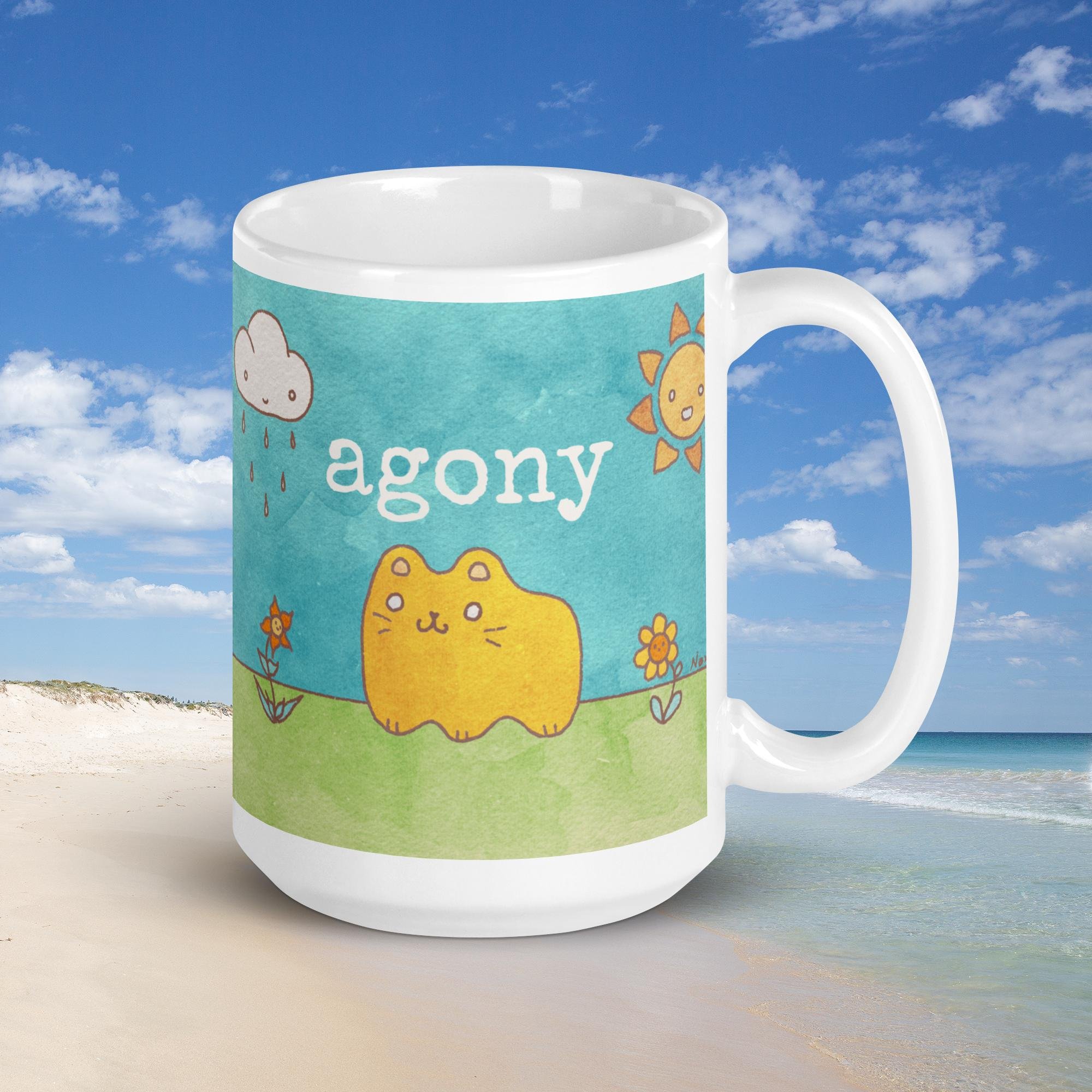 agony - White Glossy Mug