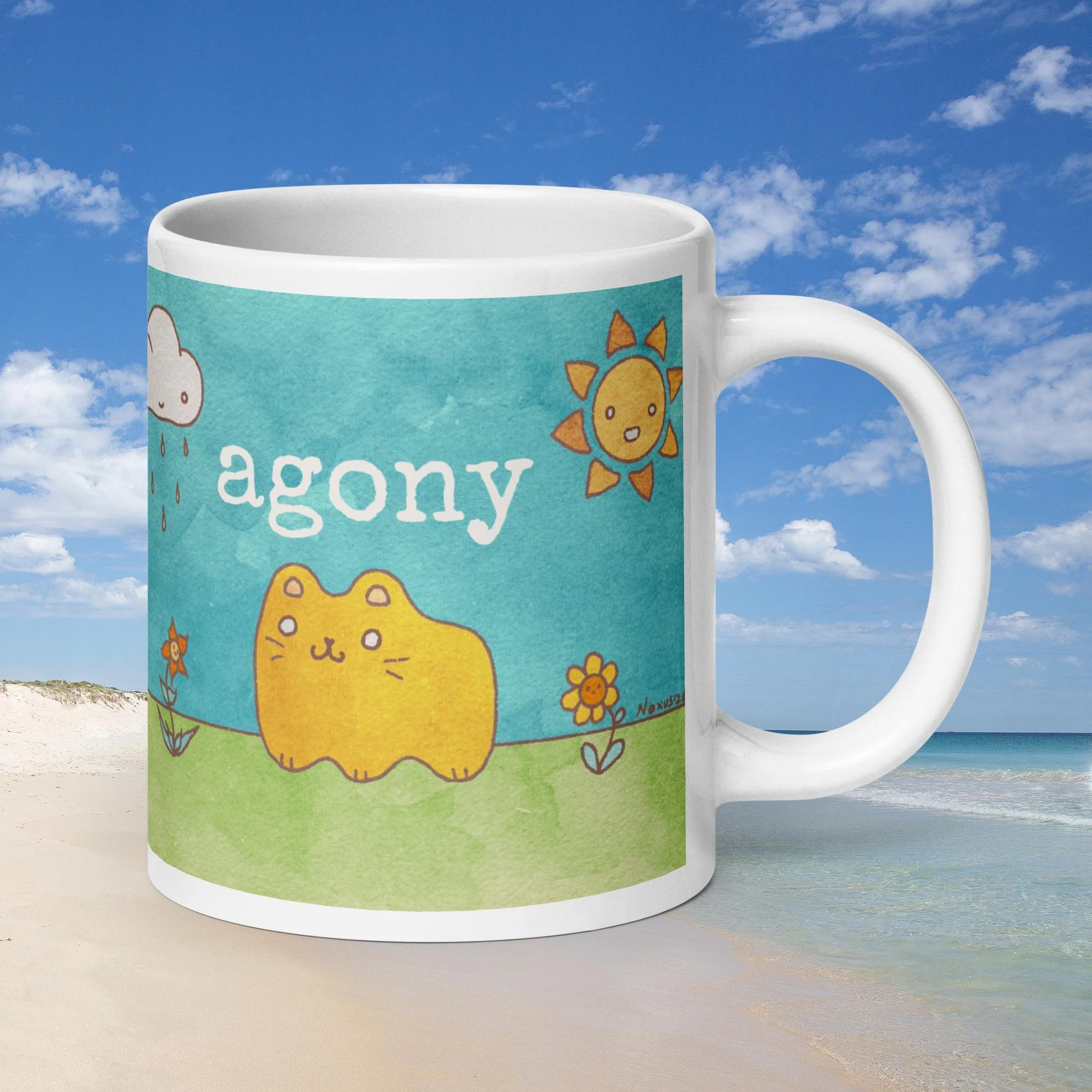 agony - White Glossy Mug