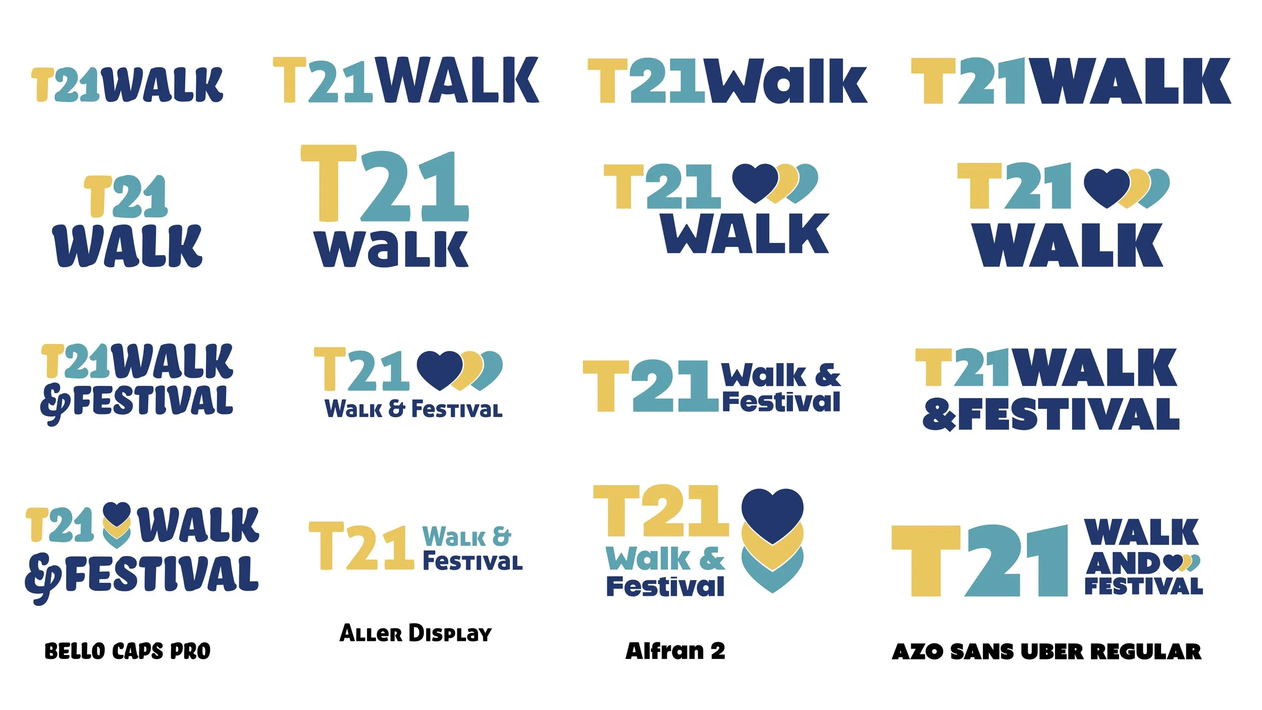 T21 Walk Logotype Options