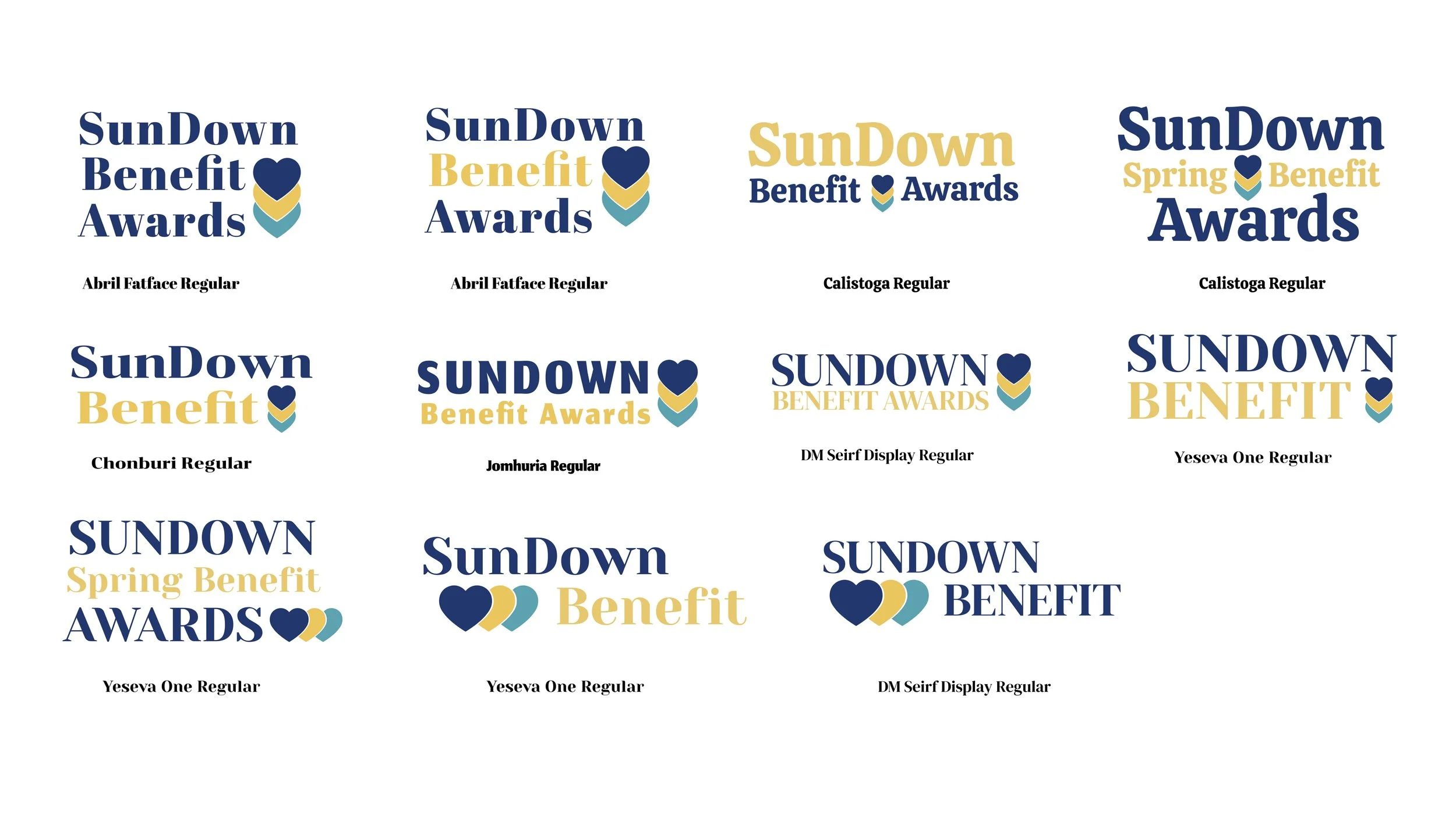 Sundown Benefit Awards Logotype Options