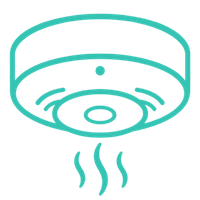 Smoke alarm check icon