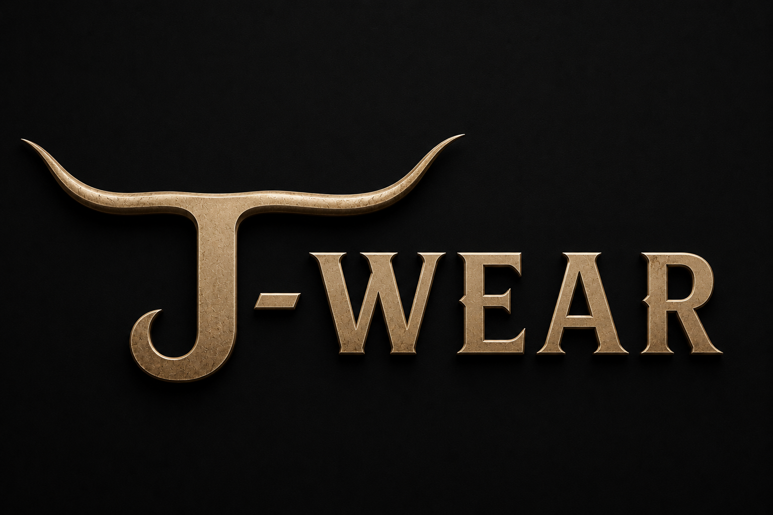 Gold-colored logo with a stylized 'J-' and the word 'WEAR' on a black background.