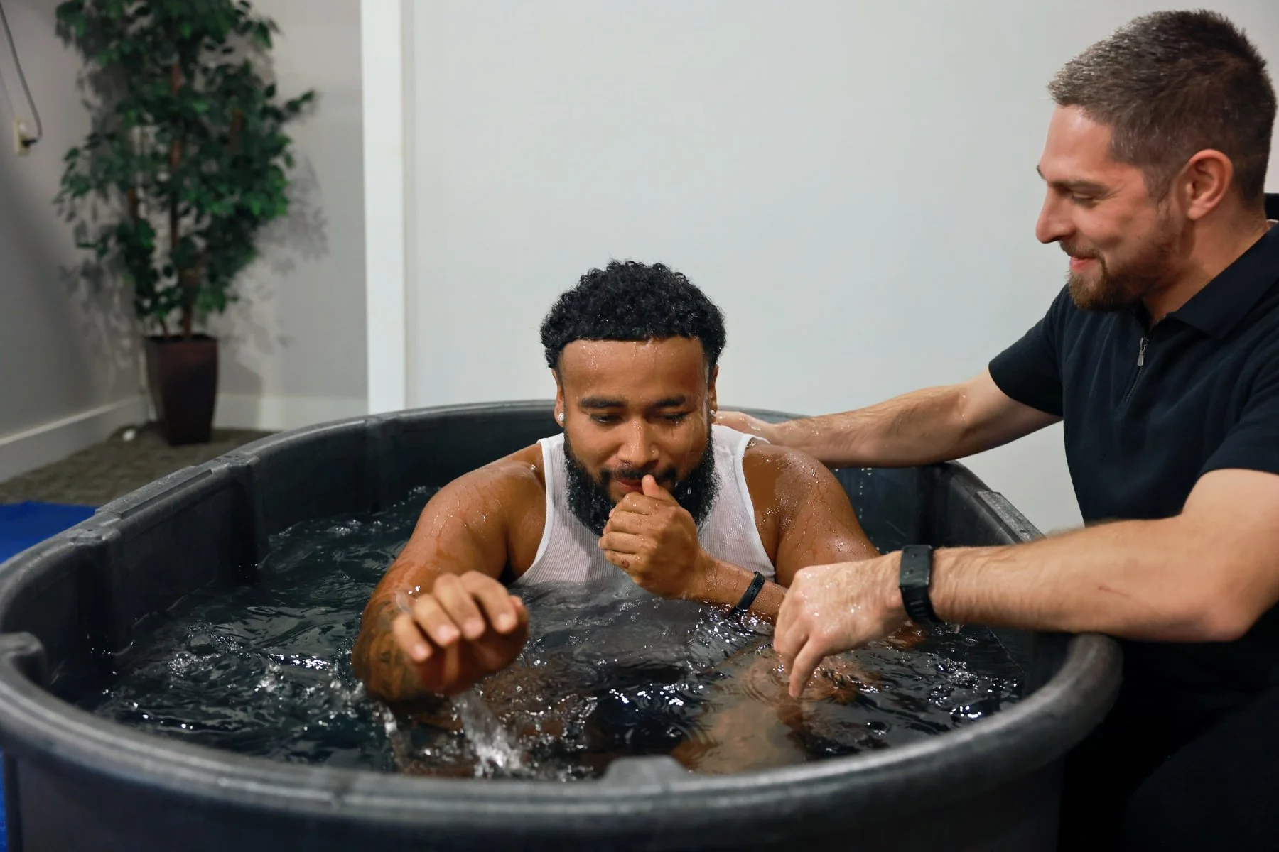 Water baptism at Door Church KC in Blue Springs, Missouri.