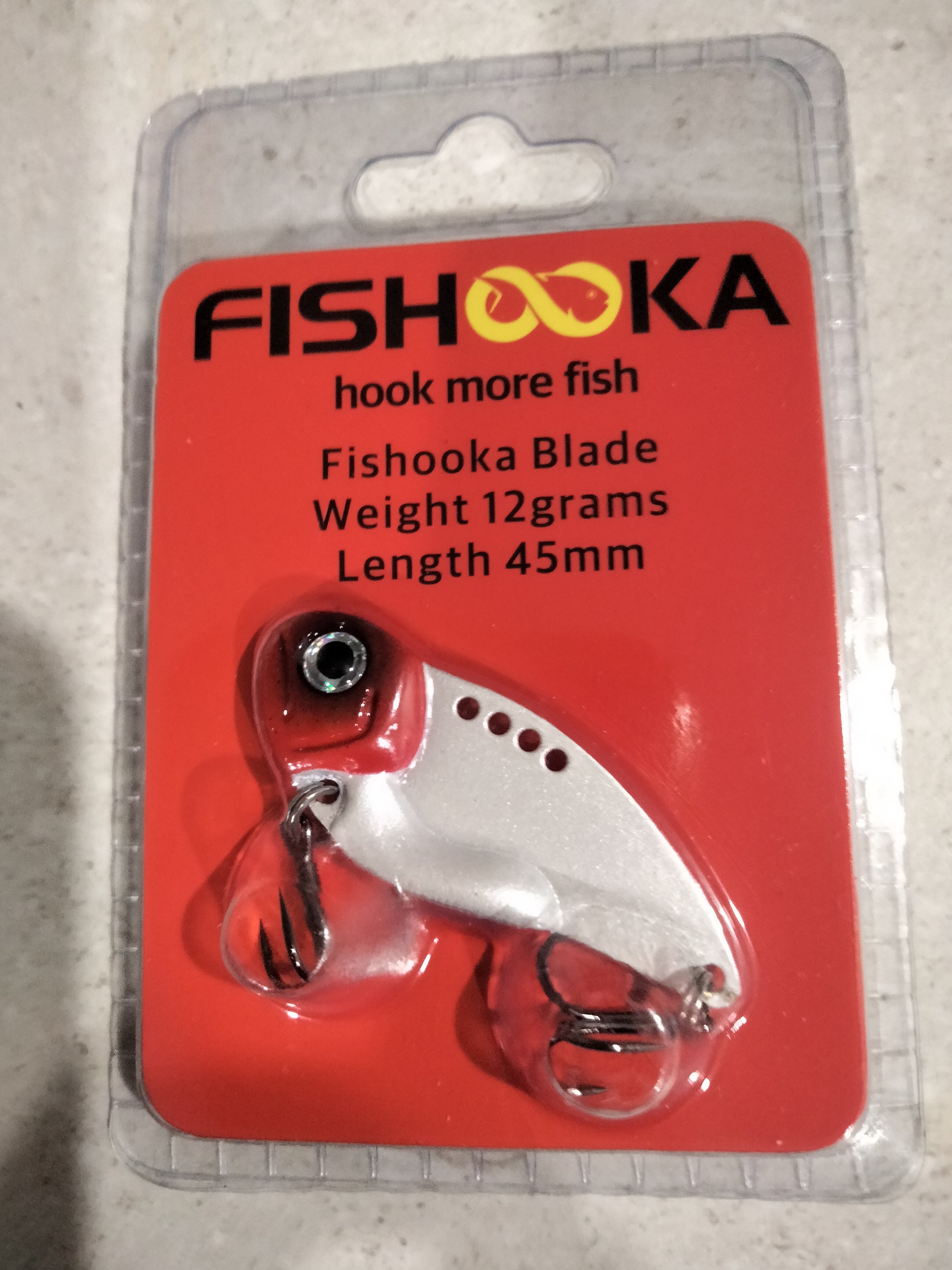 fishooka vibration blade. blood red vibe em in finnovations.shop