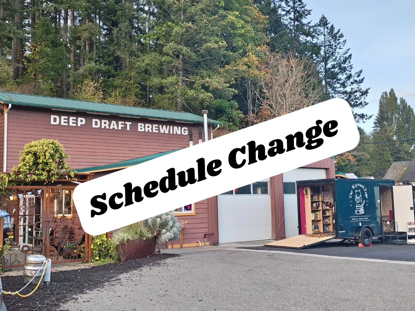 A little schedule change for tonight! 

The Wayward Page won't be making it out to @deepdraftbrew this evening. They'll still be hosting their regular movie night at @wigwampub, so be sure to stop by! 

We will be back in our usual spot next Wednesda