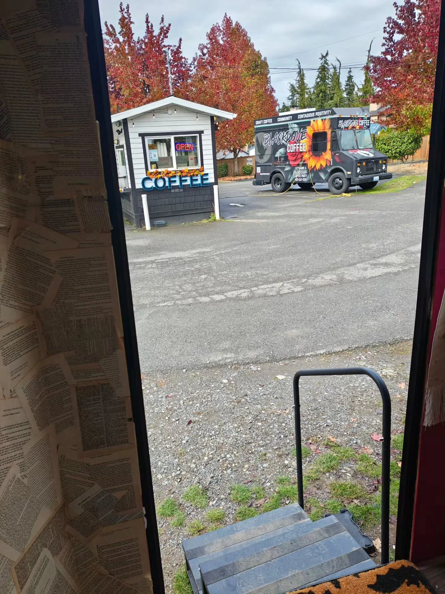 We are here at @blackdove.coffee  until 5pm today! Come check out our little bookshop on wheels! 

#books #coffeelovers #bookstagram #booksbooksbooks #pnw