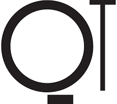 Close-up of a logo with the letters 'O' and 'T' in black, stylized design.
