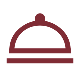 A cloche serving cover set on a plate